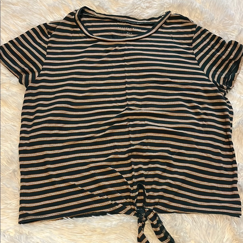 American Eagle Women’s Ribbed Striped Top